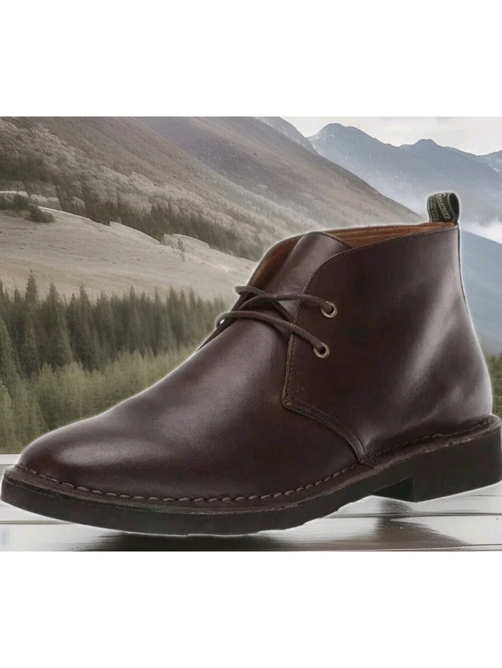 Polo Ralph Lauren Talan 14557 Brown Leather Chukka Dress Boot Lace Up Mens 13 D